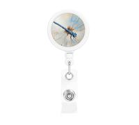 Retractable Badge Holders Heavy Duty Badge Reels Blue Dragonfly Badge Holder Retractable Clip ID Card Holders Key Card Work Badge Clip for Nurse Teacher Office Accessories Gifts