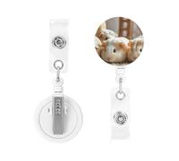Retractable Badge Holders Heavy Duty Badge Reels Guinea Pigs Badge Holder Retractable Clip ID Card Holders Key Card Work Badge Clip for Nurse Teacher Office Accessories