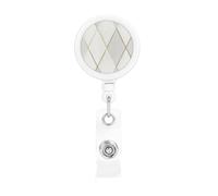 Retractable Badge Holders Heavy Duty Badge Reels Profile Geometric Ivory Gold Badge Holder Retractable Clip ID Card Holders Key Card Work Badge Clip for Nurse Teacher Office Accessories Gifts