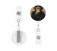 Retractable Badge Holders Heavy Duty Badge Reels The Silent Monkey Badge Holder Retractable Clip ID Card Holders Key Card Work Badge Clip for Nurse Teacher Office Accessories