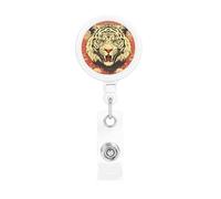 Retractable Badge Holders Heavy Duty Badge Reels Tiger Avatar Badge Holder Retractable Clip ID Card Holders Key Card Work Badge Clip for Nurse Teacher Office Accessories Gifts