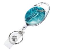 Retractable Badge Reel | Badge Clip Keychain | Sturdy Space-Saving Retractable BadgeHolder Reel for ID, Key, Access Card | Office Work, School, Medical Use