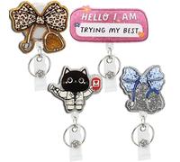 Retractable Badge Reel Cute with Clip and Key Ring for Id Name Card Holder/Nurse Medical Worker Teacher Doctor Student Office School (4 Medical Style)
