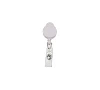 Retractable Badge Reel Holder with Clip for ID Card, Grey | 1 Pack, ABS, 40 cm Retractable Cord, 2.5 cm Case, Anti-Lost Clip, for ID Badges, Nurses and Students, Grey