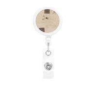 Retractable Badge Reel with Belt Clip and Key Ring Batch Holder Name Badge Clips Old Fashioned Mail ID Card Holder for Office Worker Doctor Nurse ID BadgeReel Keychain