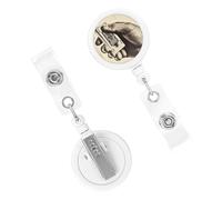 Retractable Badge Reels Heavy Duty Badge Holder with Clip Cute Nurse Badge Reel Name Decorative Badge Clip Vintage Conceptual Poker Hand ID Card Holders for Office Worker Doctor Nurse
