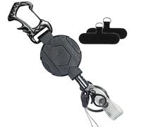 Retractable badgeHolder - Retractable badgeReel, Key Ring Clip | Reel, Durable Outdoor badgeHolder, Lightweight Identification Clip, Easy Use Keychain Accessory, Hiking Fishing Chain