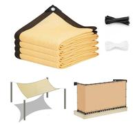 Retractable Balcony Awning 150-400cm Easy Installation Beige Shade Net with Grommets Rectangular Sun Sail for Greenhouse & Garden UV Protection Outdoor Privacy Shade (6x8m)