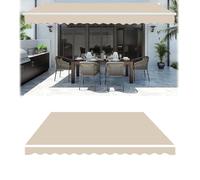 Retractable Balcony Awning Replacement Fabric - Durable Outdoor Sunshade Canopy for Patio, Window & Door - 400x200cm Size