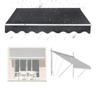 Retractable Balcony Canopy 6.5x5ftNo Drill ClipOn Sune with Valance for Outdoor Patios Balconies & DecPerfect UV Protect &Inllat
