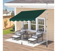 Retractable Balcony ning Adjustable Window Canopy No-Drill Installat Fits Doors & Gardens Patio e Solut Dark Green 3.5M/11.5FT