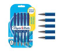 Retractable Ballpoint Pens 1.0mm Medium Point Rubber Grip Smooth Writing Blue