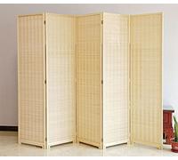 Retractable Bamboo Room Divider Screen for Privacy, Space Separation in Changing Areas, Balconies, and Garages