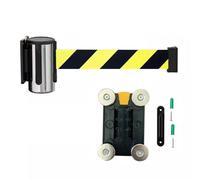 Retractable Barrier， 2/3/5M Magnetic Wall Mount Mounted with Steel Case for Grocery Retail Store Stadium School(5M/16.4FT)