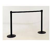 Retractable Barrier Stell, Plastic 5 x 101.5 cm Black Pack of 2