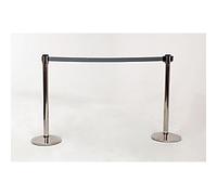 Retractable Barrier Stell, Plastic 5 x 101.5 cm Silver Pack of 2