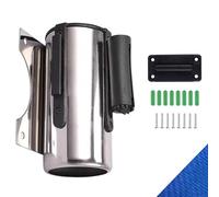 Retractable barrier, Wall Mount Crowd Control Barrier 2/3/5M Can Choose the Strap Color for Grocery Retail Store Stadium(Blue,2M/6.5FT)