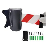 retractable barrier, Wall Mount Queue Crowd Control Barrier Rope Belt Queuing Safety Tape Cordon Airports Banks School(5M/16.4FT)