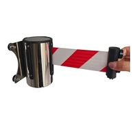 Retractable Barrier with Magnetic Wall Mount, Red and White 5M (16.4FT) Safety Belt for Retail Grocery Stores, Stadiums, Schools, Crowd Control Solution