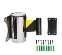 Retractable Belt Barrier for Crowd Control - Wall Mounted with Adjustable Belt for Queue Management in Retail and Public Spaces