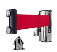 Retractable Belt Barrier - Magnetic Retractable Belt Barrier, Wall Mount Safety Barriers | Portable Wall Mounted Magnetic Retractable Belt with Stainless Steel Case, Metal Case Rope Safety Barriers