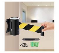 Retractable Belt Barrier Wall Mount - 5m Queue Rope Isolation Tape, Safety Warning Tape, Crowd Control Retractable Fence for Traffic Management & Event Planning