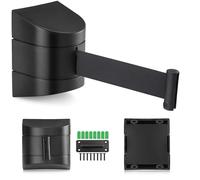 Retractable Belt Barrier Wall Mount - Crowd Control Queue System for Park, Hotel, Playground - 2M/6.6FT Safety Cordon with Mounting Accessories - Durable, Easy to Install