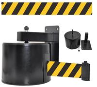 Retractable Belt Barrier, Wall Mount Crowd Control Stanchion for Safety Management in Public Spaces