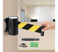 Retractable Belt Barrier with ABS Case, Wall Mount Security Belt Ribbon Barriers for Crowd Control Stanchion Queue Offices and Public Areas