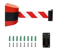 Retractable Belt Barrier with Mounting Accessories, 2/3/5/10m Wall-Mounted Safety Cordon for Queuing at Airports, Banks, Schools - Durable and Reliable