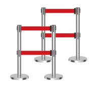 Retractable Belt BER System 2-Stage Queue Management with Refillable Base for Airports Red Carpet Events Crowd Control & Line Management Solutions