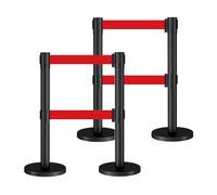 Retractable Belt BER System 2-Stage Queue Management with Refillable Base Ideal for Airports Trade Shows Red Carpet Events Crowd Control Solutions