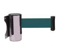 Retractable Belt Stanchion Queue Divider - Wall Mounted Crowd Control Barrier, Safety Tape for Banks, Airports, Hotels & Events - Effective Queuing Solution