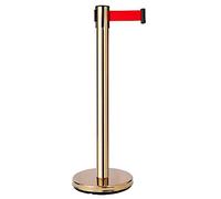 Retractable Belt Stanchion Set For Queuing Lines 36-Inch Height Safety For Crowd Control Queuing Lines Easy Connect Assembly