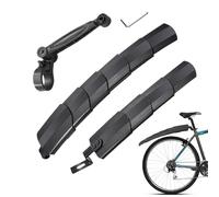 Retractable Bicycle Mudguard Set - Adjustable Mountain And Road Bike Fenders | Front And Rear Mudguard Kit | Universal Telescopic Mud Guards For Anđ Road Cycling