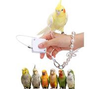 Retractable Bird Harness and Leash, Adjustable Parrot Safe Flying Rope with Anti-Bite Training Design, 5 Sizes Foot Rings, Hand Strap for Parrots Small Birds