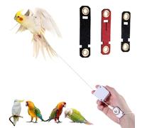 Retractable Bird Leash, 6.56ft Bird Harness with 3 Sizes of Foot Rings Parakeet Flying Ankle Harness Parrot Leg Leash Outdoor Flying Training Supplies Kit for Cockatiels Budgies (White)