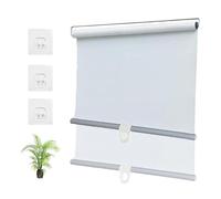 Retractable Blackout Roller Shades,Sunscreen Sunshade Roll Up Blinds Cordless,30-150cm Wide Temporary Blinds,Window Cover Curtains,Thermal Insulation,Privacy Protection,White-120 * 130cm(47 * 51in)