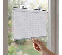 Retractable Blackout Roller Shades UV Protection No Drill Temporary Curtains Portable Blinds for Windows Various Sizes (40 80cm) Silver 55x180cm
