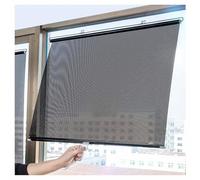Retractable Blackout Roller Shades with Suction Cups - No Drill Privacy Window Blinds for Home, Office, Bedroom, Balcony (Width 60-80cm, Height 60-200cm)