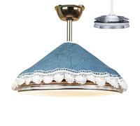 Retractable Blade Ceiling Fan Dust Cover, Fanderia Ceiling Fan Protective Guard, Elegant Blue, Fits 42"