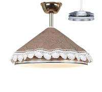 Retractable Blade Ceiling Fan Dust Covers, Fandelier Ceiling Fan Protection Guards, Phantom Brown, Suitable 52 Inch