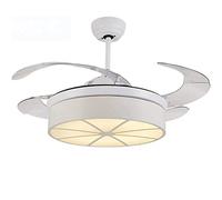 Retractable Blade Ceiling Fan with Remote Control, Dimmable LED Lights, Modern Hanging Lamp for Living Room, Bedroom, and Study - Quiet and Stylish Design