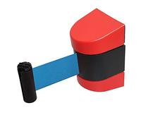 Retractable Blue Queue Belt, Wall Mounted Barrier with ABS Case, Crowd Control Ribbon, for Museum, Factory, Cinema/Tape,Black,5M(Red,(9.7FT))