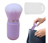 Retractable Blush Brush, Compact Powder Brush, Portable Retractable Powder Brush, Compact Powder Brush, Portable Face Brush with Lid for Foundation, Blush, Bronzer & Powder, Travel Friendly