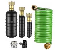 Retractable Brass Faucet Adapter with Flexible Hose for Garden Irrigation Drainage Set ABS Materials Leak Proof Design Retractable Garden Hose