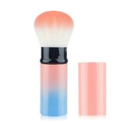 Retractable Brush Powder Brush Foundation Makeup Brush Retractable Brush Powder Brush for Applying Foundation Powders and Mineral Cosmetics Blue Pink