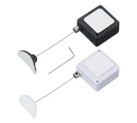 Retractable Cable Lock - Security Cable Lock | Steel Wire Rope Telescopic Anti-Theft Pull Box For Watches, Displays & Supermarket Security, 90cm Auto-Retracting Rope, Strong Adhesive Mount