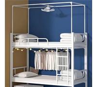 Retractable Canopy Bed Frame - Bunk Bed Tent with 4 Corner Post, Bed Support, and Mosquito Net Bracket for Student Dorms