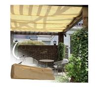 Retractable Canopy Pergola Cover for Garden & PatioSun Shade Awning for Beach Pavilion Grill Gazebo Modern Design W1.5*L4m/W4.92*L13.12ft Ideal for Yard & Grape Trellis